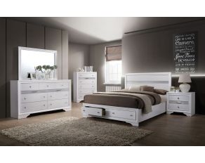 Furniture of America Chrissy Bedroom Set in White