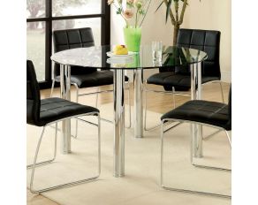 Furniture of America Kona I Dining Set in Chrome