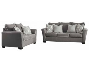 Domani Living Room Set in Charcoal