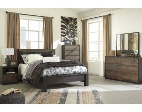 Ashley Furniture Windlore Panel Bedroom Set in Dark Brown