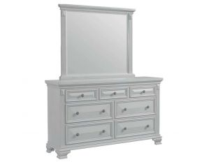 Calloway Seven Drawer Dresser with Mirror in Grey