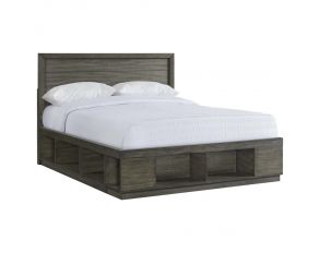 Elation Queen Cubby Storage Bed in Grey