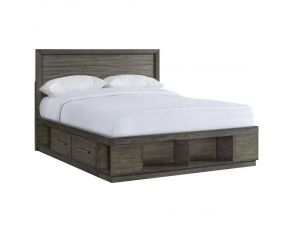 Elation King Four Drawer Storage Bed in Grey