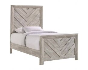 Ellen Twin Panel Bed in White