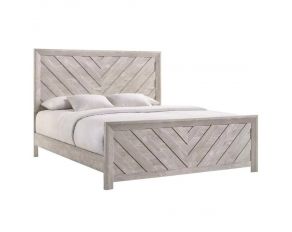 Ellen Queen Panel Bed in White