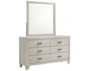 Makayla Dresser with Mirror in White Finish