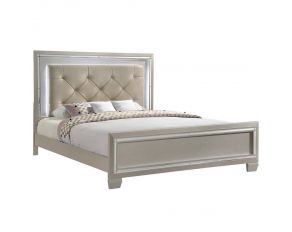 Platinum Queen Panel Bed in Champagne Finish