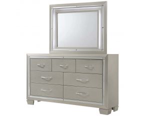 Platinum Dresser with Mirror in Champagne Finish