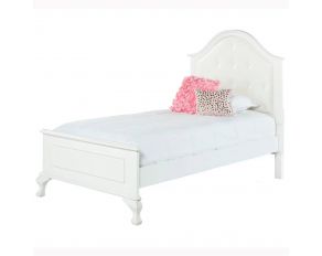 Jesse Twin Panel Bed in White Finish