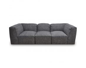 Franklin Freestyle 3 Piece Sectional with Armless Chair in Gabriel Steel