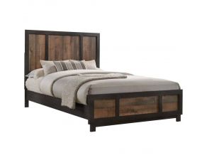 Harlington Full Panel Bed in Rustic Grey Finish