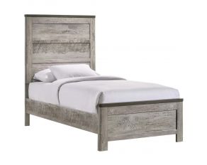 Millers Cove Twin Panel Bed in Cool Gray Finish