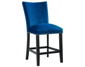 Francesca Counter Height Side Chair in Blue Finish