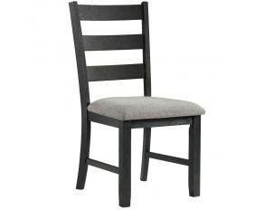 Martin Side Chair in Grey and Black Finish