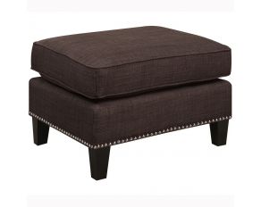 Erica Ottoman with Chrome Nails in Chocolate Finish