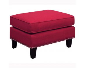 Erica Ottoman with Chrome Nails in Berry Finish