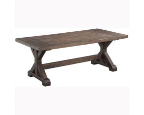 Finn Trestle Base Coffee Table in Walnut Finish