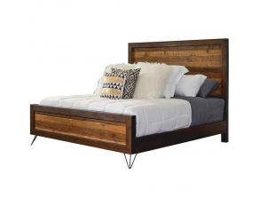 Cruz Queen Panel Bed in Walnut Finish