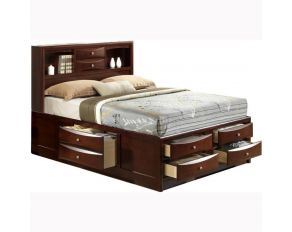 Emily Queen Storage Bed in Rich Espresso Finish