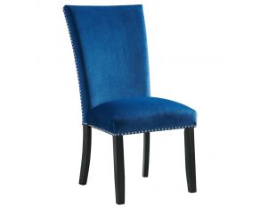 Francesca Side Chair in Blue Finish