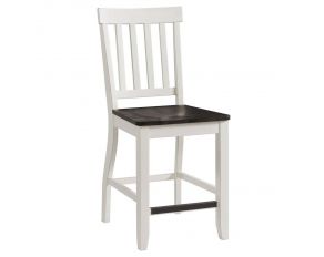 Kayla Counter Height Side Chair in Antique White and Grey Finish