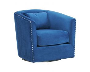 Stanton Swivel Chair in Cobalt Finish