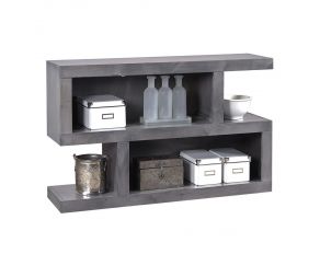 Contemporary Alder S Console Table in Smokey Grey