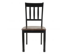 Ashley Furniture Owingsville Side Chair in Black/Brown - Set of 2