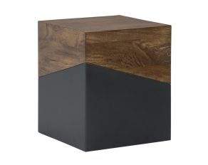 Trailbend Accent Table in Brown and Gunmetal