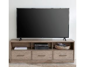 City Scape Entertainment TV Console in Burnished Beige Finish