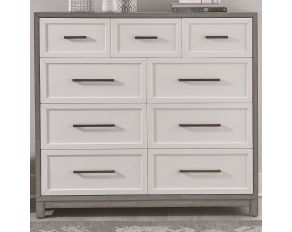 Palmetto Heights 9 Drawer Chesser in Two Tone Shell White and Driftwood Finish