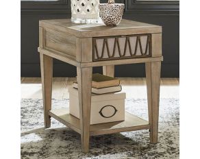 Devonshire Chair Side Table in Weathered Sandstone Finish