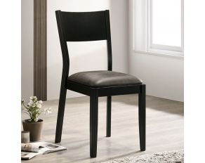 Oberwil Set of 2 Side Chairs in Black and Gray