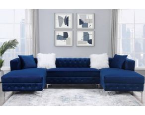 Ciabattoni Sectional in Navy