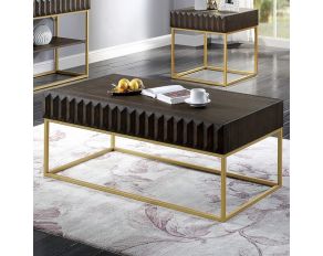 Augsburg Coffee Table in Walnut and Gold