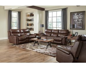 Ceretti Power Reclining Living Room Set in Brown