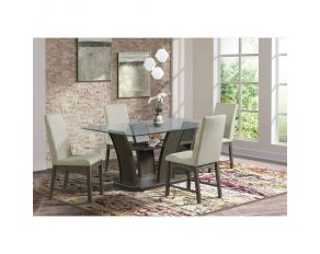 Dapper Rectangular Dining Set in Walnut Finish