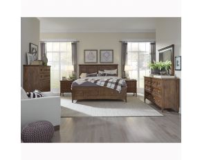 Bay Creek Panel Storage Bedroom Set in Toasted Nutmeg