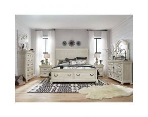 Bronwyn Panel Storage Bedroom Set in Alabaster