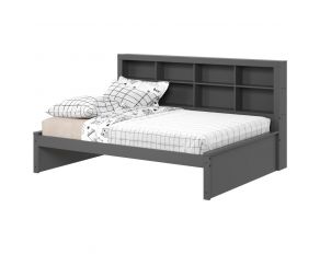 Youth Full Bookcase Daybed in Dark Grey