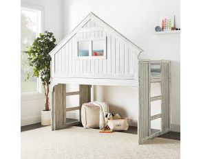 Club House Tall Loft with Slat Kit in Brushed Driftwood