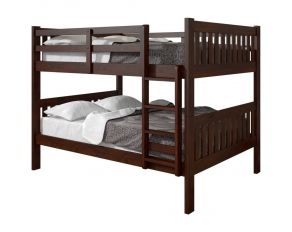 Mission 78-Inch Full over Full Bunk Bed in Dark Cappuccino