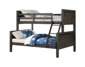 Barn Door Twin over Full Bunk Bed in City Shadow