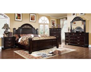 Syracuse Bedroom Set In Dark Walnut