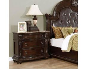 Vienna 3 Drawer Nightstand in Cherry