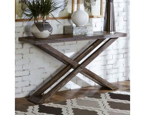 Crossroads Sofa Table in Russet Brown Finish