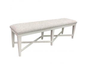 Americana Modern Dining 58 Inch Bench Upholstered in Cotton