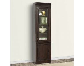 Stanford 22-Inch Glass Door Cabinet in Light Vintage Sherry