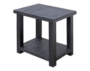 Durango Chairside Table in Rustic Dark Pine