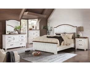 Alyson Bedroom Collections in Distressed White Walnut